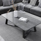 Mesa de centro rectangular contemporánea Mesa de cóctel de mármol con caballete