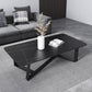 Mesa de centro rectangular contemporánea Mesa de cóctel de mármol con caballete