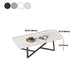 Mesa de centro rectangular contemporánea Mesa de cóctel de mármol con caballete