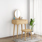 29.5" Height Wood Vanity Makeup Table Set Vanity Stool with Drawer for Bedroom