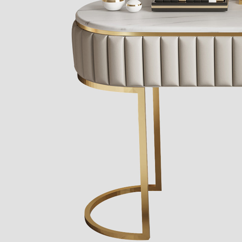 Schlafzimmer Glam Metallic Creme stehende Eitelkeitsveredeltisch Set