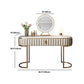 Bedroom Glam Metallic Cream Standing Vanity Dressing Table Set