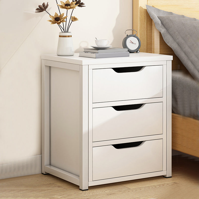 Moderne Holznachtständer 19,6 "hoher Metallrahmen Nachttisch mit Schublade