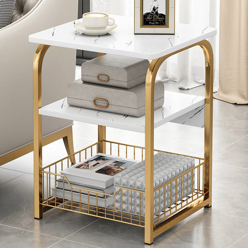 Moderner Holznachtständer 16,5 "/24,4" großer Nachttisch mit Regal