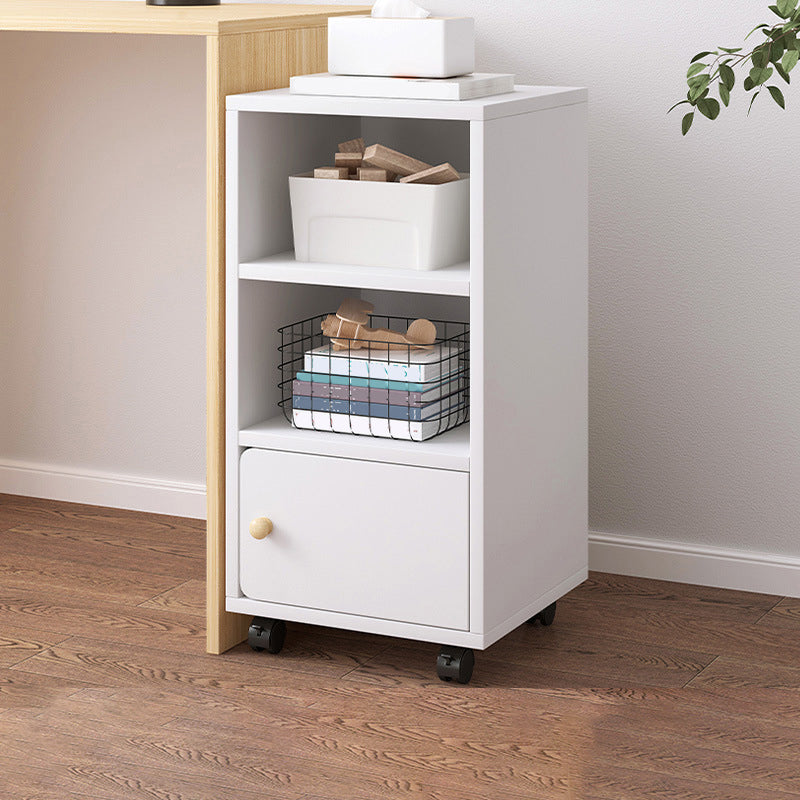 Modern Wooden Night Stand 18.8"/26.7" Tall Nightstand with Shelves