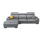 Scandinavian Faux Leather Sectional/sofa with Pillow Top Arm