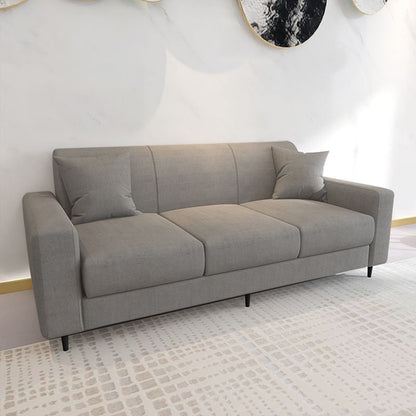 Banco de settee de brazo cuadrado de mezcla de algodón de algodón contemporáneo