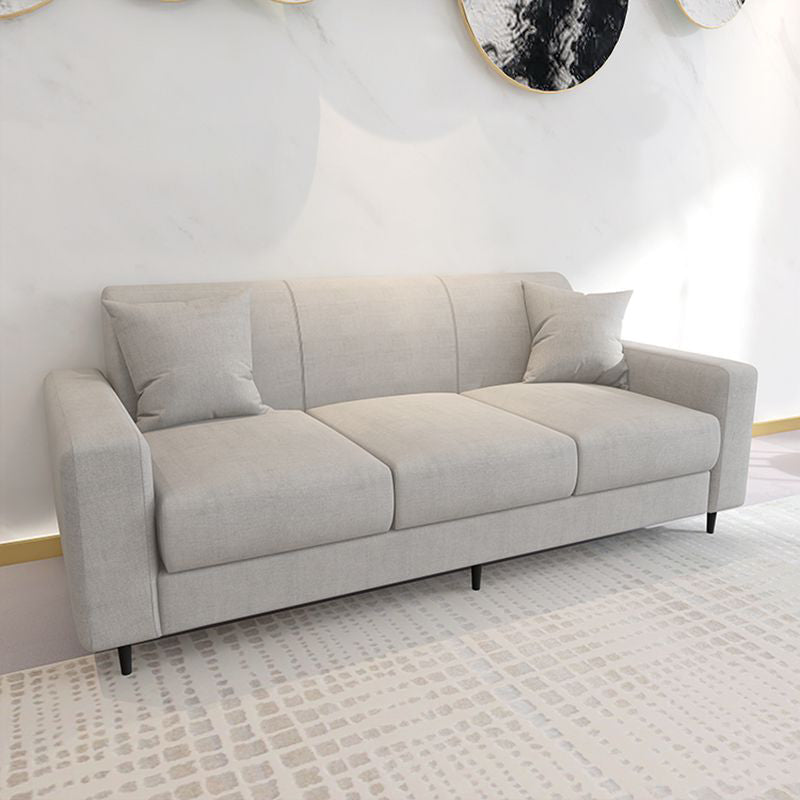 Banco de settee de brazo cuadrado de mezcla de algodón de algodón contemporáneo