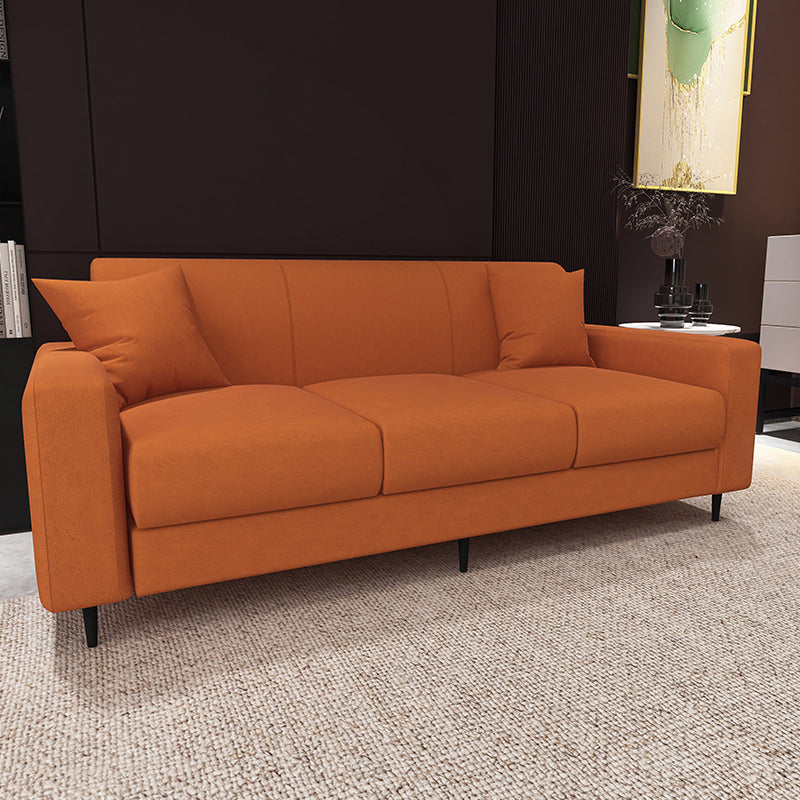 Banco de settee de brazo cuadrado de mezcla de algodón de algodón contemporáneo