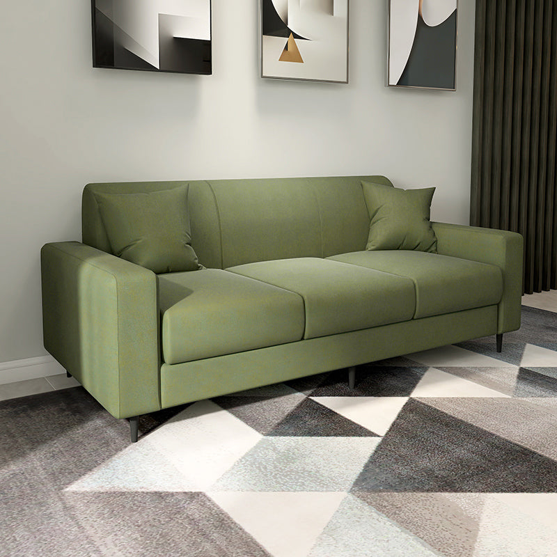 Banco de settee de brazo cuadrado de mezcla de algodón de algodón contemporáneo