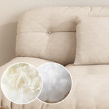 Contemporary Tufted Back Settee Armless Standard Sofa with Slipcover