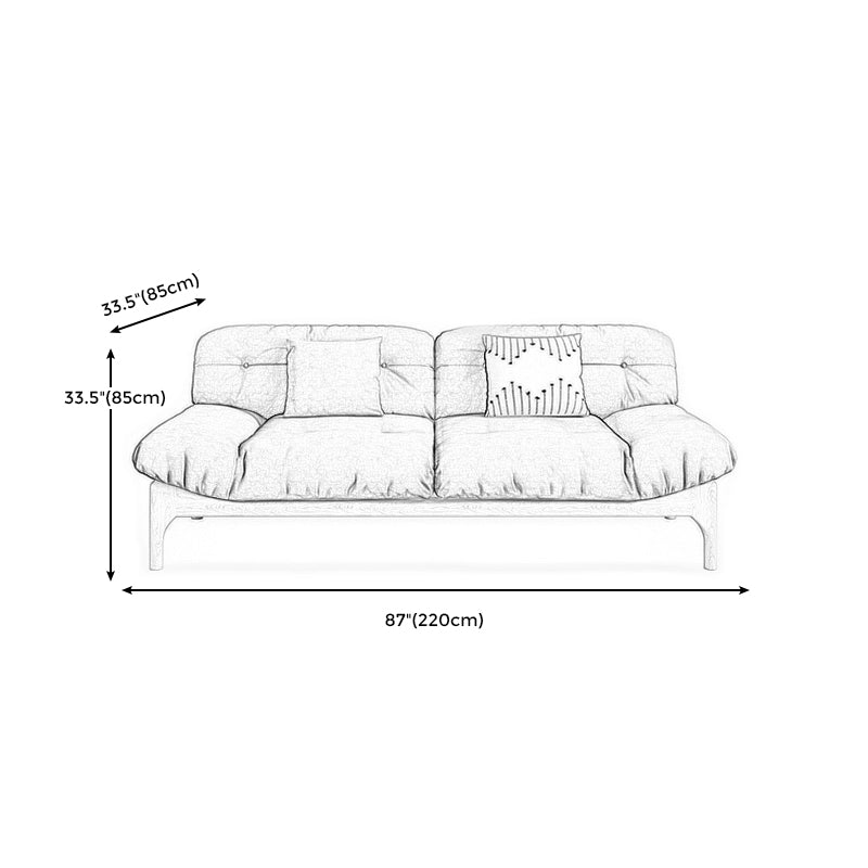 Divano standard a bracciale senza armamento trapuntato contemporaneo con copertina