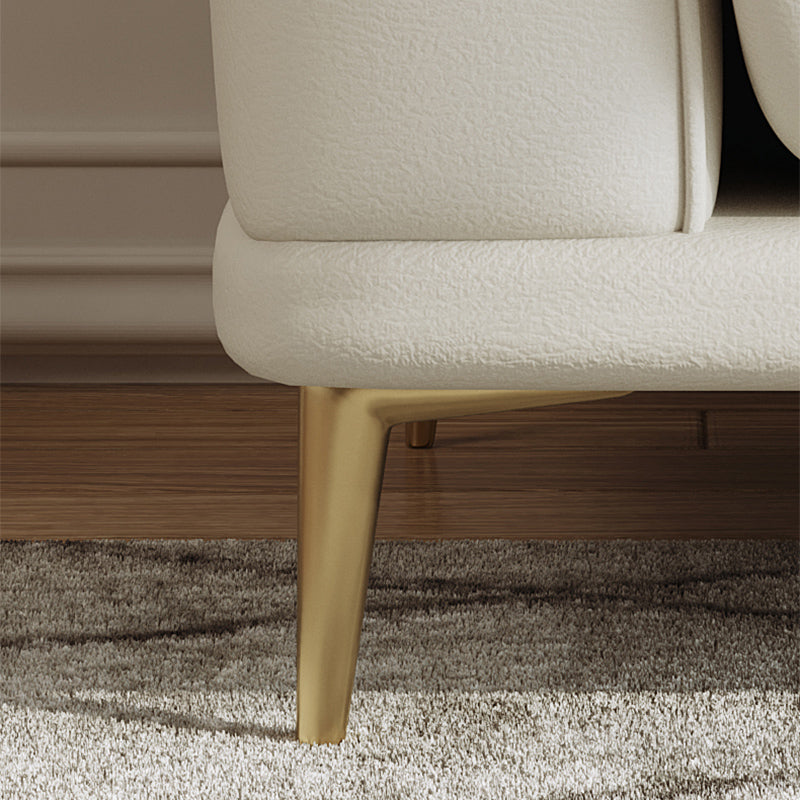 Stationary White Stain Resistant Living Room Pillow Top Arm Standard Settee Clearhalo 'furn' 'furn_sofas' 'Furniture' 'Living Room Furniture' 'Sofa' 'sofas' 5313589