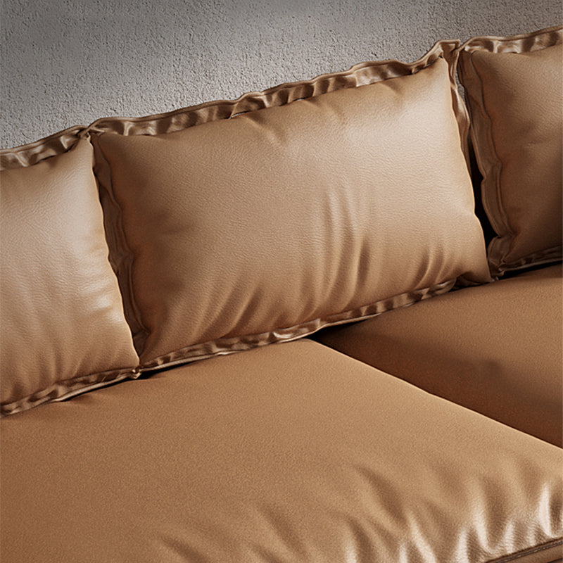 Cuscini marroni scuri contemporanei sedute a braccio quadrato standard