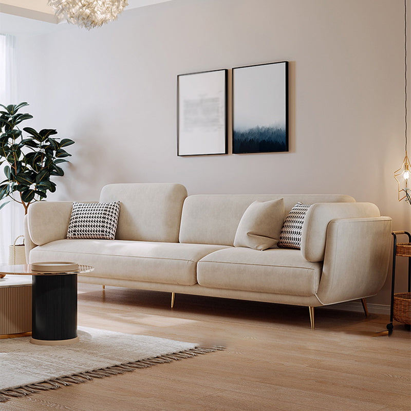 コンテンポラリースクエアアームソファソファ標準ベルベットセッテソファ