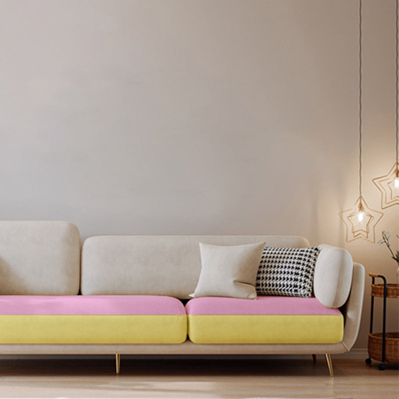 コンテンポラリースクエアアームソファソファ標準ベルベットセッテソファ