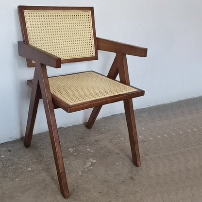 Wood 20" L x 20" W x 31.8" H Armless Solid Wood Frame Chair for Living Room Fabric Upholstered Walnut Clearhalo 'Accent Chairs' 'accent_chairs' 'Chairs & Seating' 'furn' 'furn_accent_chairs' 'Furniture' 'Living Room Furniture' 5313798