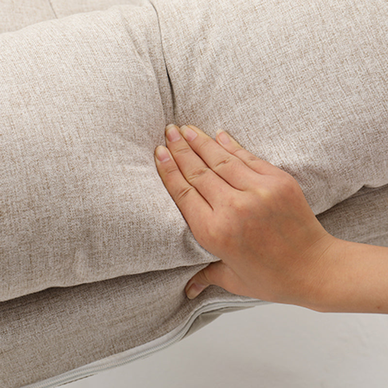 29,52 "Breitstuhlbaumwollmischungsstuhl mit grundlegenden vier Beinen und Kissen Rücken