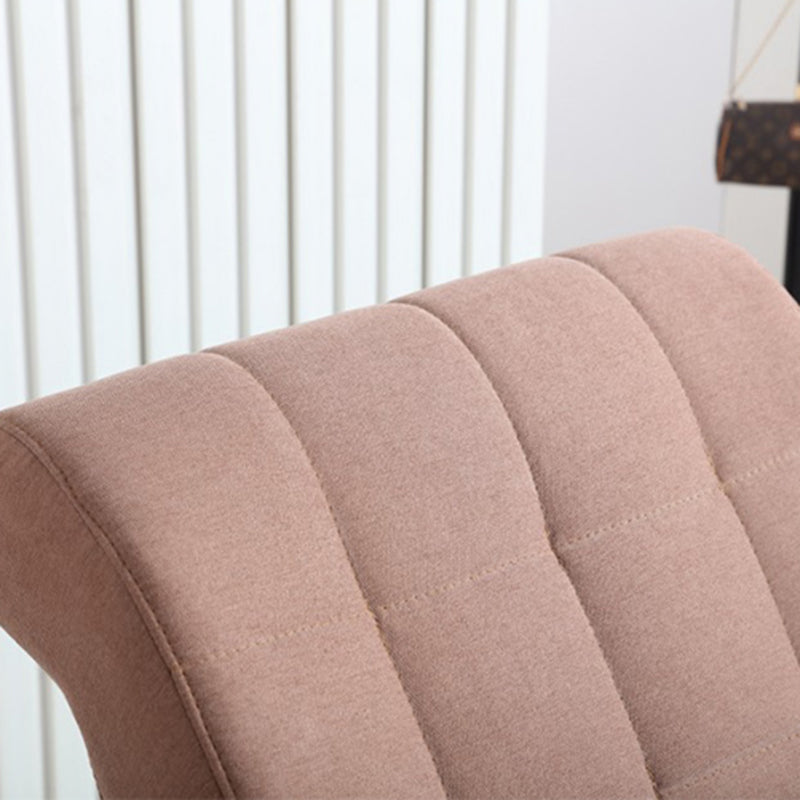 Cotton Blend/Fabric Lounge Chair with Sled Base Pillow Back Armchair