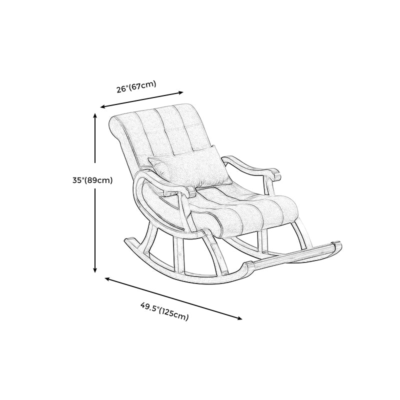 Cotton Blend/Fabric Lounge Chair with Sled Base Pillow Back Armchair