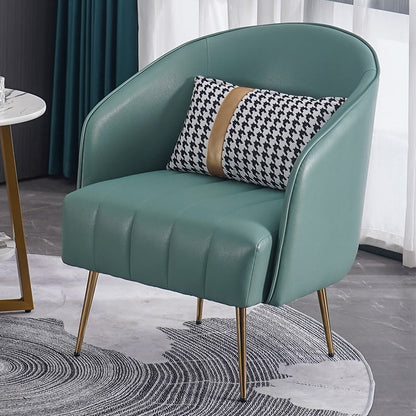 Faux Leather Chair 25.59" L x 25.59" W x 31.10" H Arms Included Chair Mint Green Clearhalo 'Accent Chairs' 'accent_chairs' 'Chairs & Seating' 'furn' 'furn_accent_chairs' 'Furniture' 'Living Room Furniture' 5313935