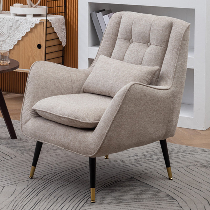 Modern 30.7" Wide Barrel Accent Chair with Basic Four Legs for Bedroom and Living Room
