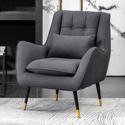 Modern 30.7" Wide Barrel Accent Chair with Basic Four Legs for Bedroom and Living Room