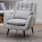 Modern 30.7" Wide Barrel Accent Chair with Basic Four Legs for Bedroom and Living Room