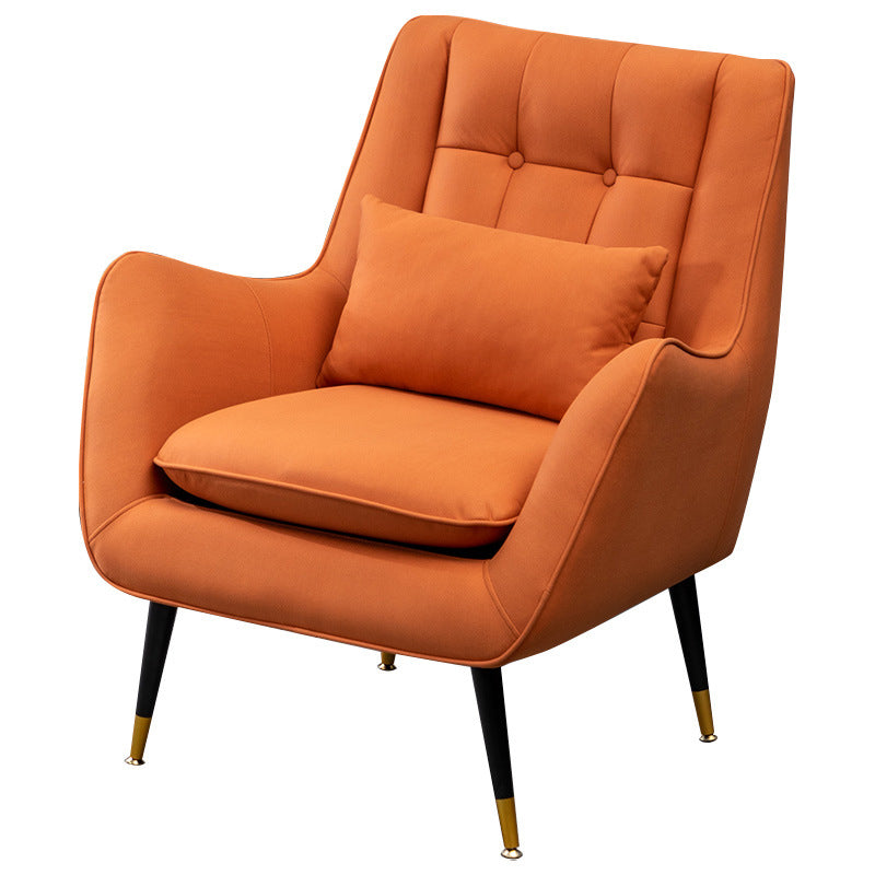 Modern 30.7" Wide Barrel Accent Chair with Basic Four Legs for Bedroom and Living Room