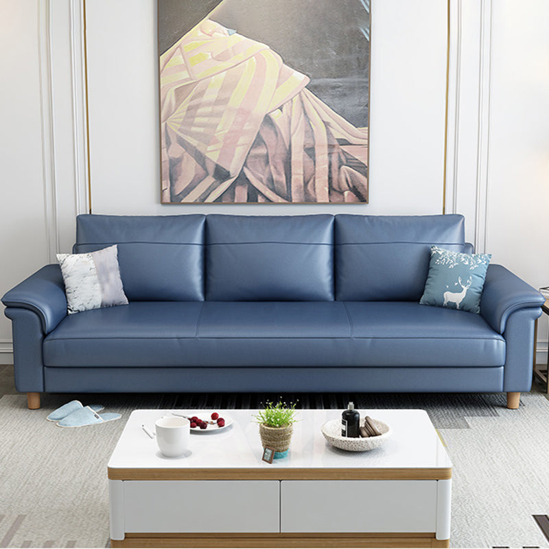 Sofá de sofá de cuero de cuero sintético resistente a las manchas Setente de brazo superior con almohadas