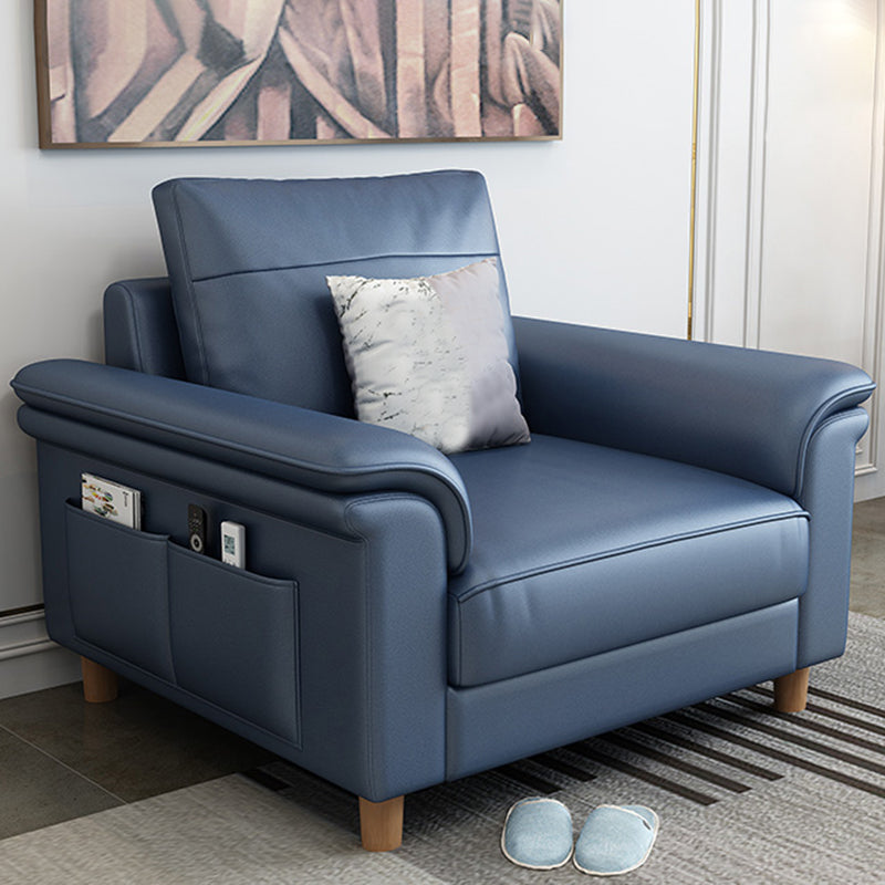 Sofá de sofá de cuero de cuero sintético resistente a las manchas Setente de brazo superior con almohadas