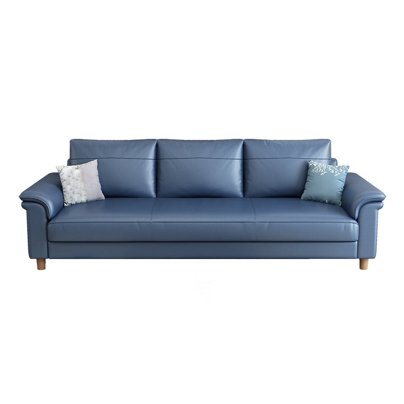 Sofá de sofá de cuero de cuero sintético resistente a las manchas Setente de brazo superior con almohadas