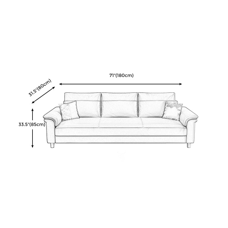 Sofá de sofá de cuero de cuero sintético resistente a las manchas Setente de brazo superior con almohadas