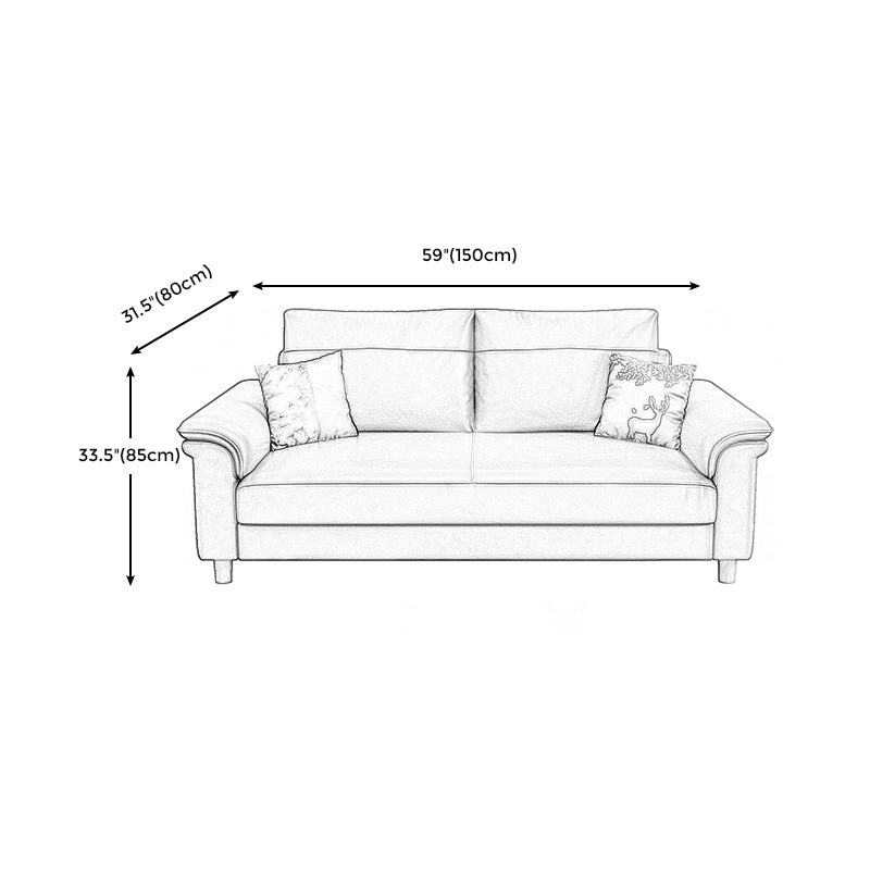 Sofá de sofá de cuero de cuero sintético resistente a las manchas Setente de brazo superior con almohadas