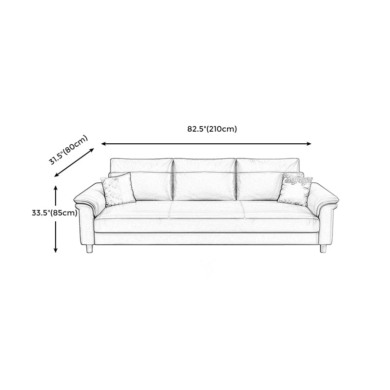 Sofá de sofá de cuero de cuero sintético resistente a las manchas Setente de brazo superior con almohadas