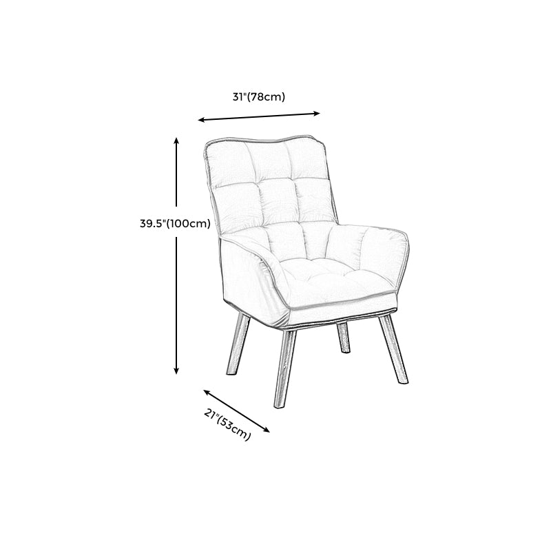 PU Leather Arm Chair 30.70" L x 20.86" W x 39.37" H Biscuit Back Accent Armchair Clearhalo 'Accent Chairs' 'accent_chairs' 'Chairs & Seating' 'furn' 'furn_accent_chairs' 'Furniture' 'Living Room Furniture' 5314105
