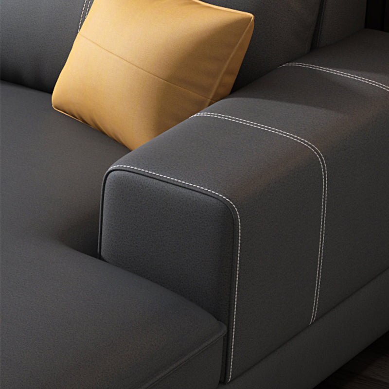 En forme en L Faux en cuir carré section arrière haut de dos avec résistance à l'usure