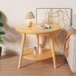 Living Room Round Wood End Table Tripod Side Table with Shelf Natural Clearhalo 'Coffee & Accent Tables' 'End & Side Tables' 'end_side_tables' 'furn' 'furn_end_side_tables' 'Furniture' 'Living Room Furniture' 5314213