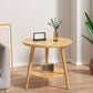 Living Room Round Wood End Table Tripod Side Table with Shelf Natural Clearhalo 'Coffee & Accent Tables' 'End & Side Tables' 'end_side_tables' 'furn' 'furn_end_side_tables' 'Furniture' 'Living Room Furniture' 5314214