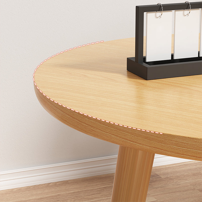 Living Room Round Wood End Table Tripod Side Table with Shelf Clearhalo 'Coffee & Accent Tables' 'End & Side Tables' 'end_side_tables' 'furn' 'furn_end_side_tables' 'Furniture' 'Living Room Furniture' 5314221