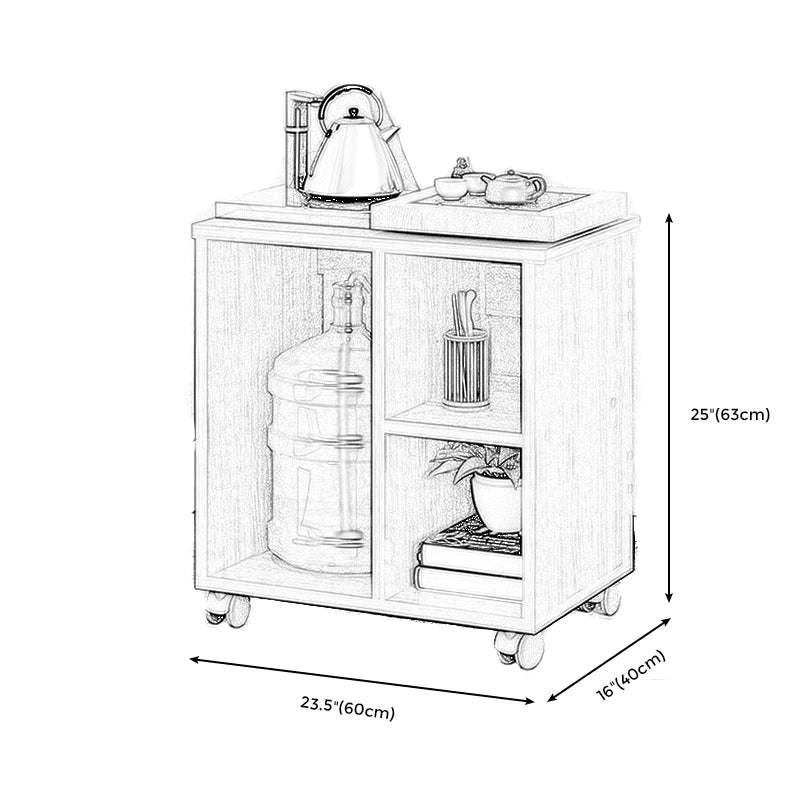 Transitional Rectangular End Table Removable Sofa Side Table with Storage