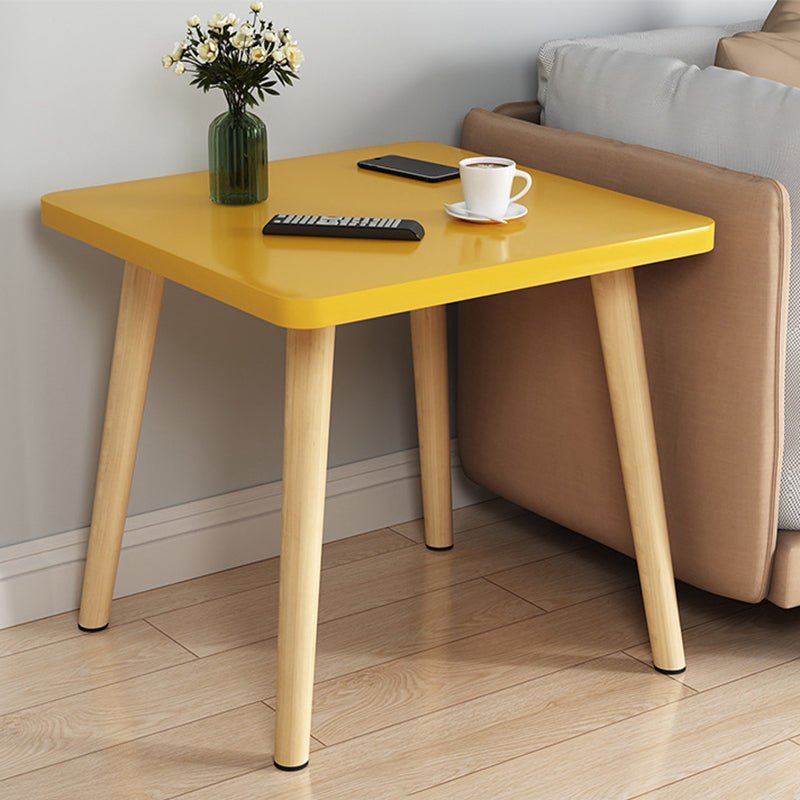 Scandinavo da 16,5 pollici in legno alto tavolo quadrata 4 gambe tavolino