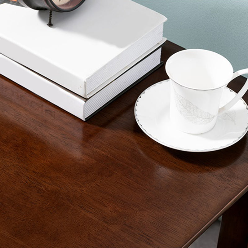 Tabla lateral de acento cuadrado de nogal 21.65 "/23.62" H Madera 4 Pats Table lateral