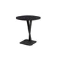 Modern Style Black Metal Iron Base Grey/black/white Slate Top Round Side Table