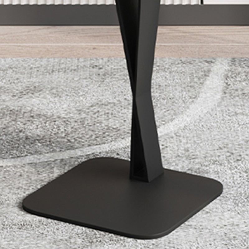 Style Black Metal Metal Base Grey / Noir / Blanc Slate Top Round Table Round