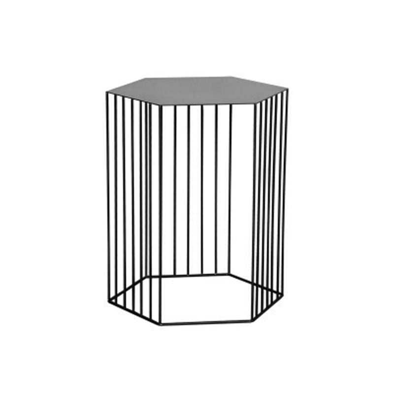 Tavolino glam esagono metal tavolo laterale geometrico in oro/nero/bianco