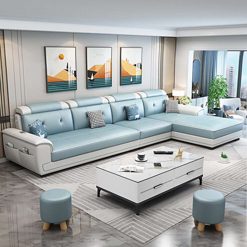 Fucile in pelle moderna a fatica in pelle sezionale per quattro persone