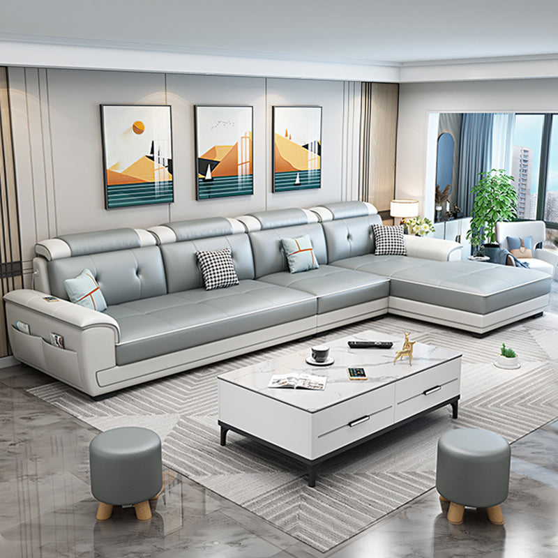 Fucile in pelle moderna a fatica in pelle sezionale per quattro persone