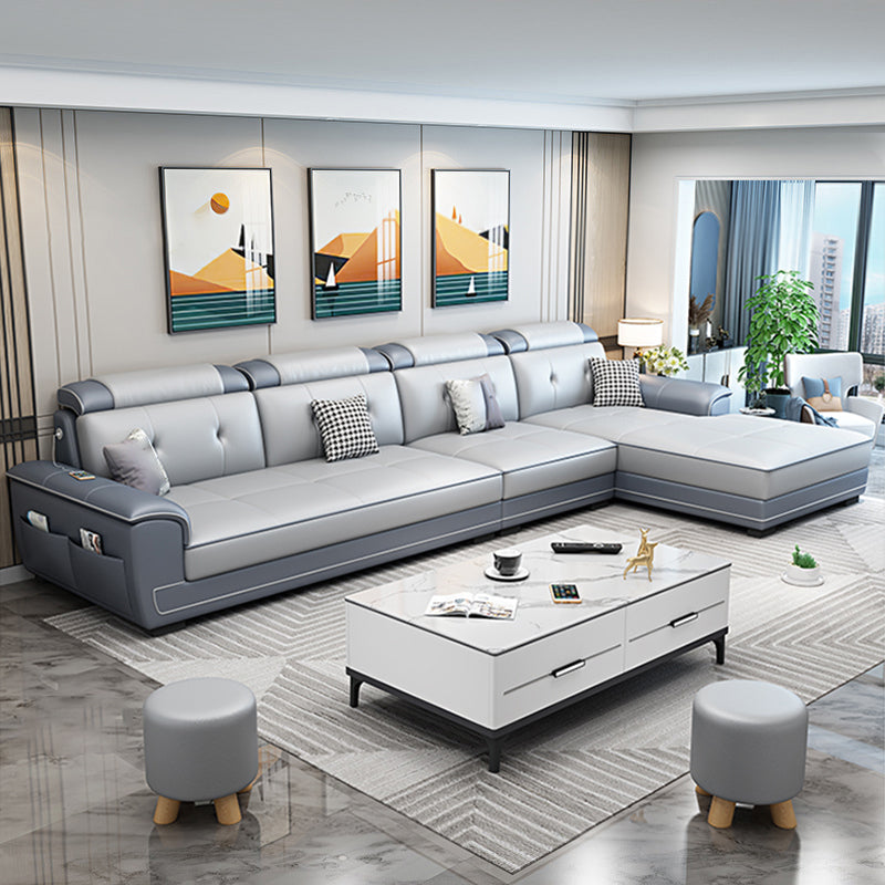 Fucile in pelle moderna a fatica in pelle sezionale per quattro persone