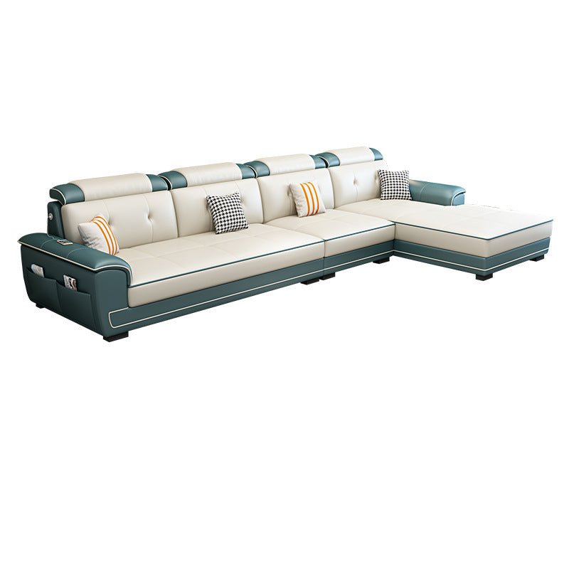 Fucile in pelle moderna a fatica in pelle sezionale per quattro persone